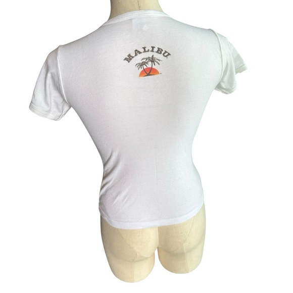 Y2K Made in USA Whimsical Malibu Coconut Baby Tee size Medium - Picture 7 of 12